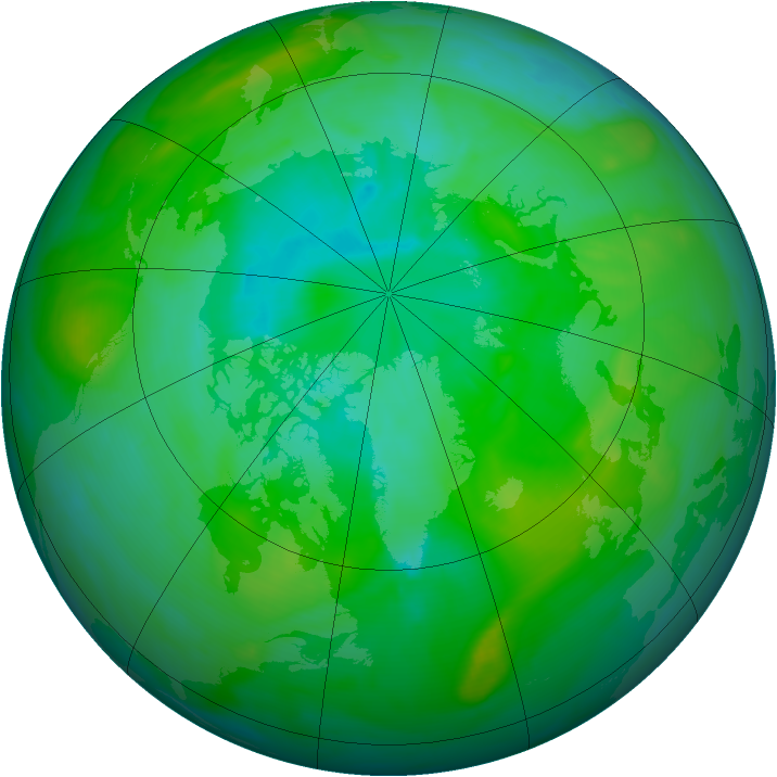Arctic ozone map for 28 July 2007